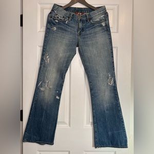 Lucky Brand mid 2000s Distressed Boot Cut Jeans